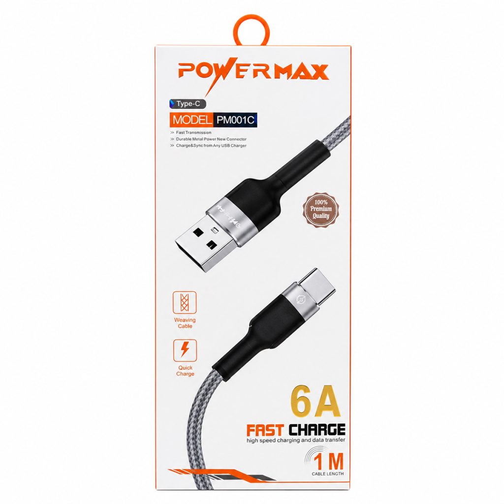 کابل شارژ فوق سریع تایپسیPowerMax مدل PM001C قسطی